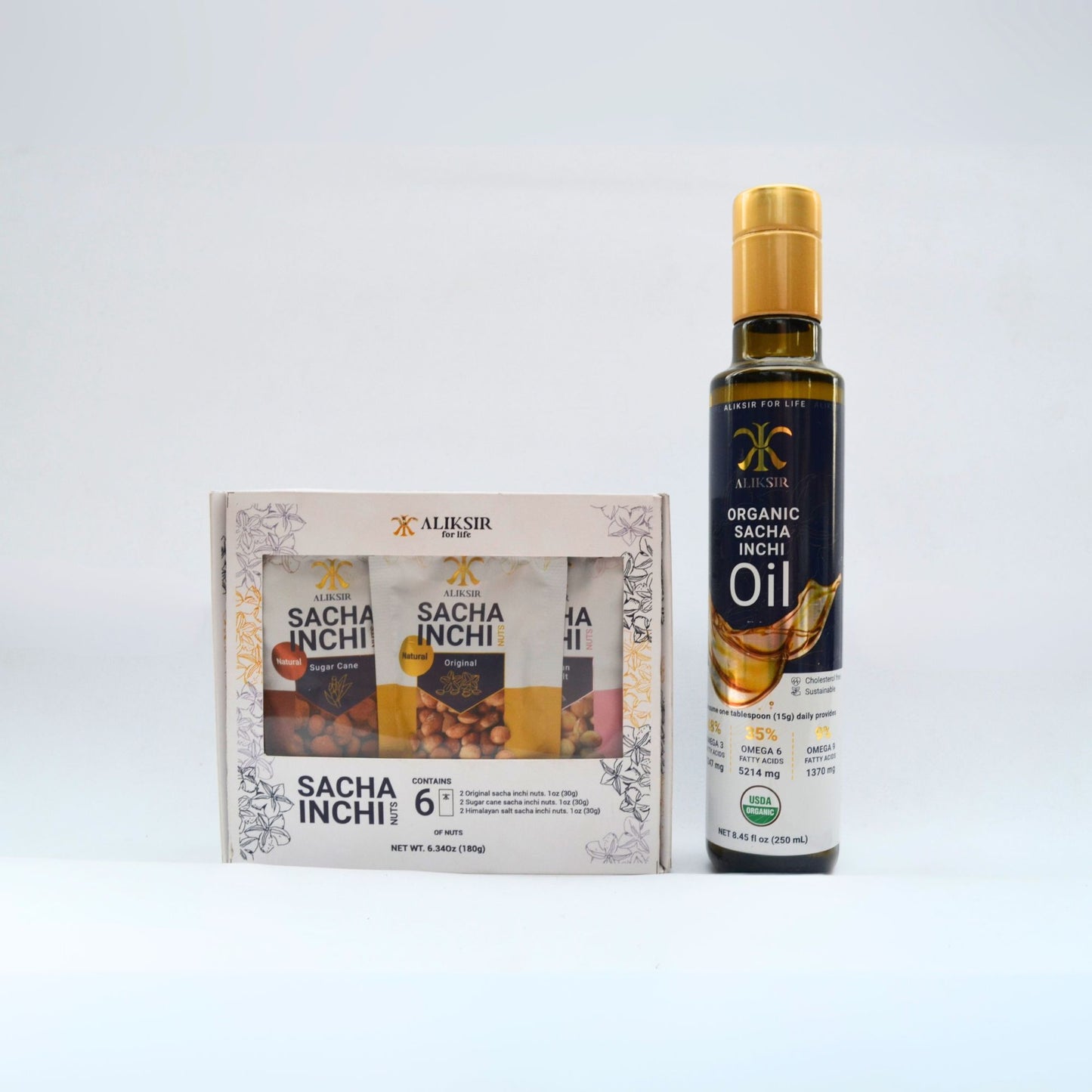 SACHA INCHI (1 OIL + 1 BOX OF SNACKS)