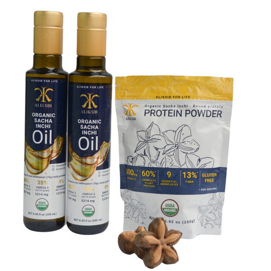 2 SACHA INCHI OILS + 1 SACHA INCHI PROTEIN