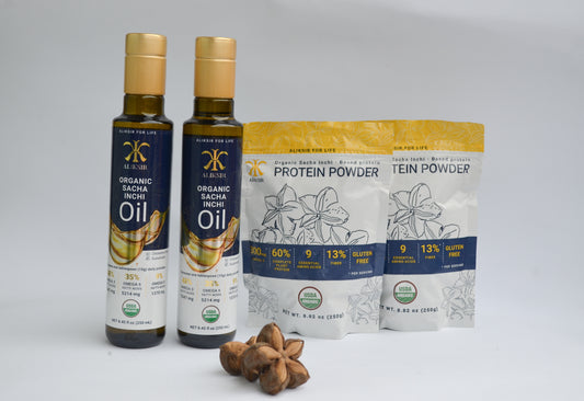 2 SACHA INCHI PROTEINS + 2  SACHA INCHI OILS