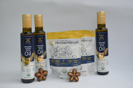 2 SACHA INCHI PROTEINS + 3 SACHA INCHI OILS