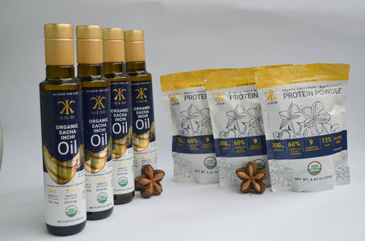 3 SACHA INCHI PROTEINS + 4 SACHA INCHI OILS