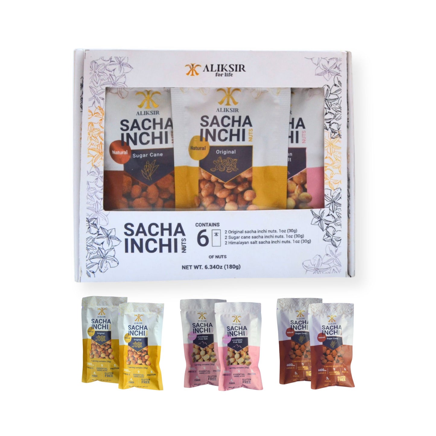 SACHA INCHI SNACK VARIETY BOX (6 PACKS)