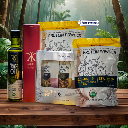 STARTER PACK (OIL 250 ML + PROTEIN 250 G + SNACKS X6 + FREE PROTEIN)