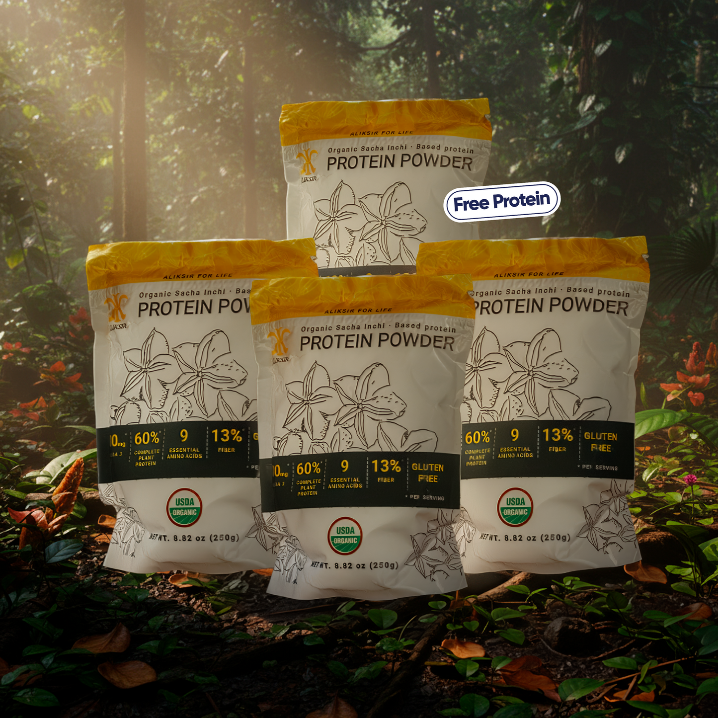 ORGANIC SACHA INCHI PROTEIN POWDER (250 g) Pack of 3 + FREE PROTEIN